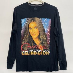 CELINE DION Pop Singer Courage World Tour 2020 Long Sleeve Shirt